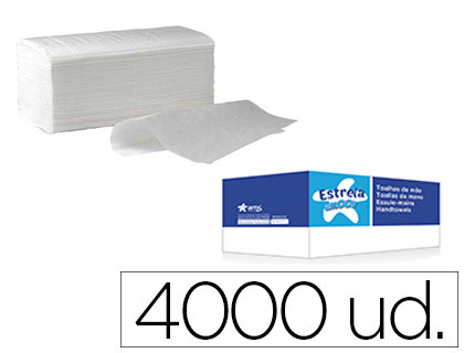 4000 toallas de papel secamanos Amoos 2 capas 21x22cm.